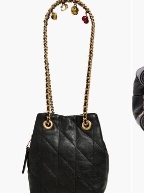Coach Quilted Chain-Handle Crossbody Bag with charms